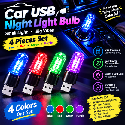 Car USB Night Light Bulb